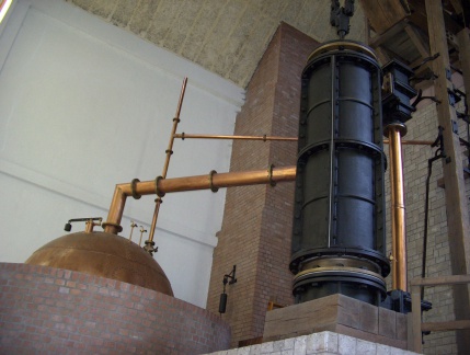 Modell der ersten deutschen Dampfmaschine im Mansfeld-Museum Hettstedt (Foto Steinbrecher)