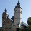 St. Andreas-Kirche von Luthers Sterbehaus gesehen (Foto Sauerzapfe)
