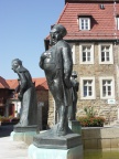 Bergrichter - Figur des Knappenbrunnens in Eisleben (Foto Sauerzapfe)