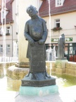 Knappschaftsältester - Figur des Knappenbrunnens in Eisleben (Foto Sauerzapfe)