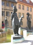 Bergmaurer - Figur des Knappenbrunnens in Eisleben (Foto Sauerzapfe)