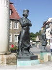 Schmied - Figur des Knappenbrunnens in Eisleben (Foto Sauerzapfe)