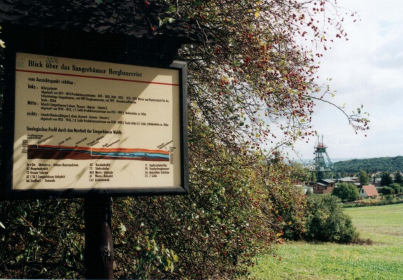 Hinweis auf den Bergbau-Lehrpfad Wettelrode (Archiv Spilker)