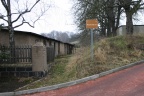 Hinweisschild auf die Familienhäuser in Mansfeld (Foto Dr. S. König, 2013) 
