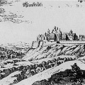 Kupferstich des Schloss Mansfeld von (Matthäus Merian BÖCKLIN um 1650)