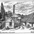 Zeichnung von der Gipshütte in Kreisfeld (Quelle Wöhlbier "Mein Mansfelder Land" 1929) 