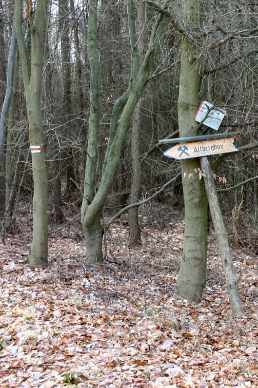 Hinweisschild Altbergbau Räderplätzer Revier (Foto Dr. S. König – 2008) 