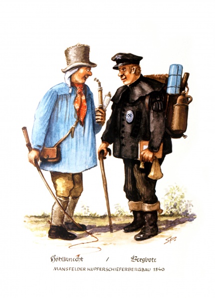 1840 - Höhlknecht  und  Bergbote