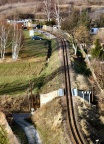 Blick von der Halde des Eduardschachtes auf den Haltepunkt der Mansfelder Bergwerksbahn (Foto Dr. König)