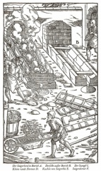 Bild 5: So sah es aus, wenn im Mittelalter gesaigert wurde (aus AGRICOLA, Ausgabe 1928, S. 445) 