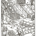 Bild 5: So sah es aus, wenn im Mittelalter gesaigert wurde (aus AGRICOLA, Ausgabe 1928, S. 445) 