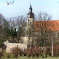 Gebäude des Mundlochs des Wiederstedter Stollens vor der Klosterkirche (Foto Dr. S. König) 