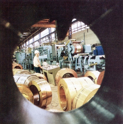 Messing-Schmalband (Foto Mansfeld-Kombinat - Exportbroschüre 3)
