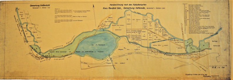 Gemarkung Vatterode 1928 mit Vatteröder Teich