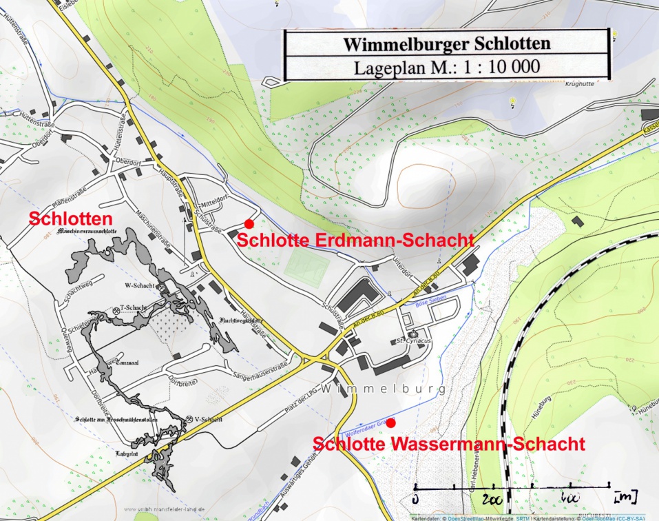 Wimmelburger Schlotten - Lageplan
