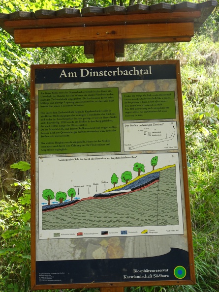 Schautafel am Dinsterbachtal  (Foto: Dr. P. Sauerzapfe - September 2019