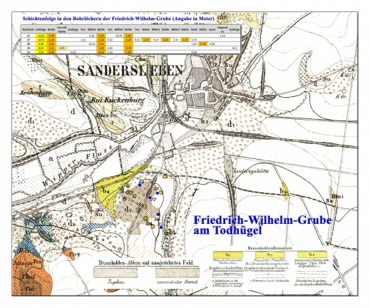 Sandersleben mit Bohrlöchern