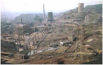 Zerstörungen im Betriebsgelände durch einen Großerdfall (1976) (MansfeldBand3)