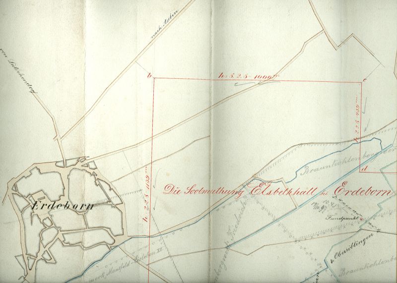 Lageplan der Solemutung bei Erdeborn (Mansfeld-Archiv) 